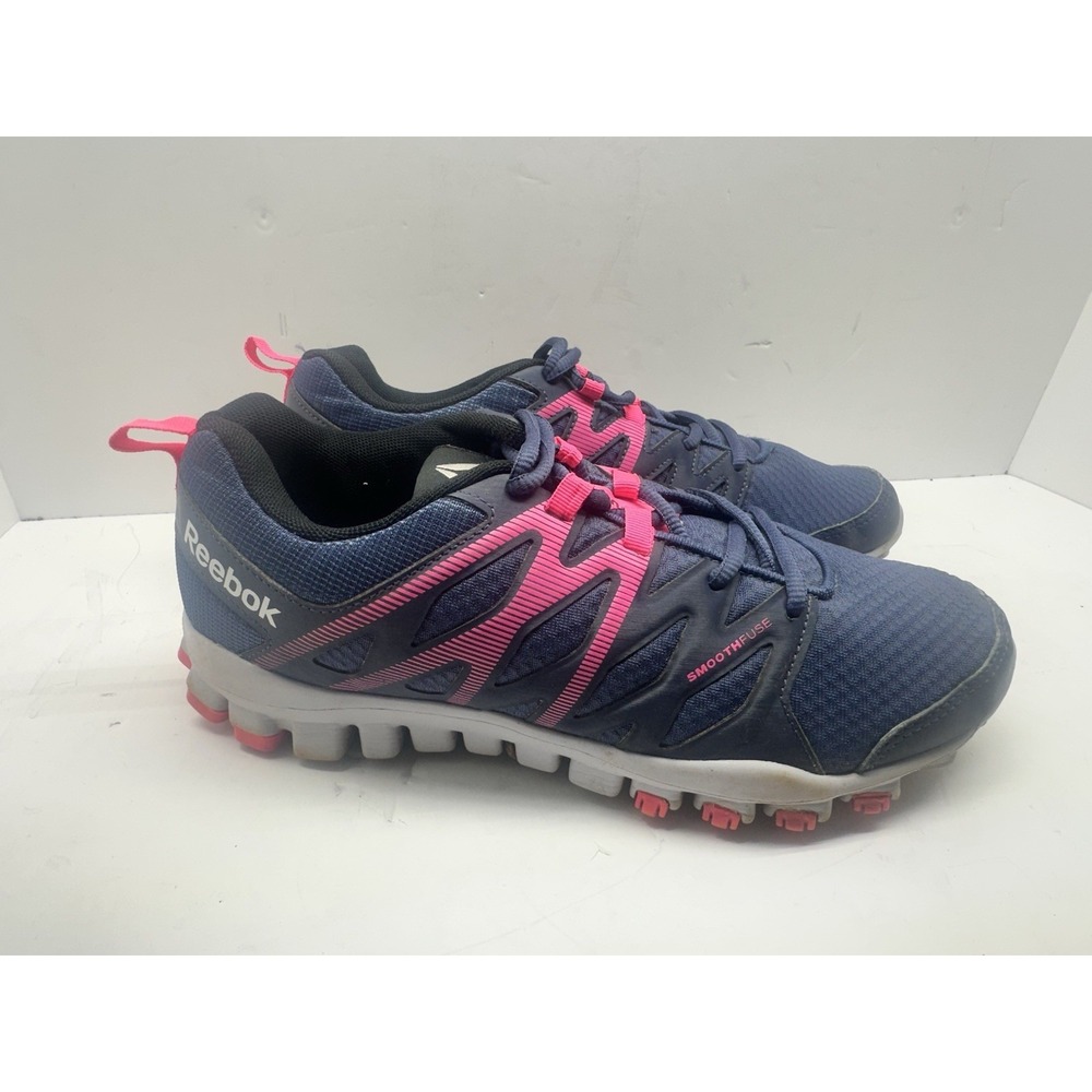 Reebok Realflex Smooth Fuse Women's 9.5 Navy Pink Running  Shoes